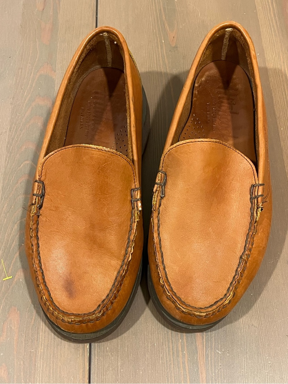 Hitchcock Wide Shoes for Mens Loafers Size 8.5/6E Leather Comfort Preppy Slip on